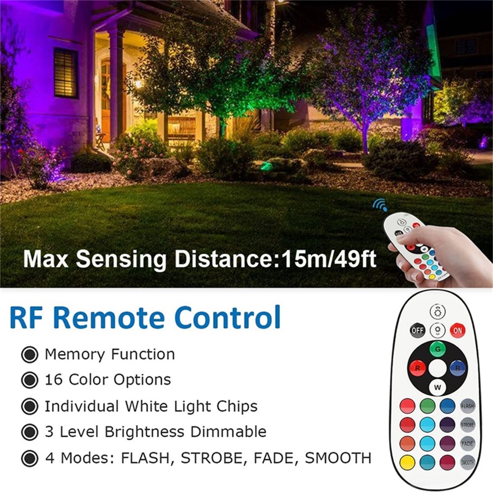 RGBW Landscape Lighting 10W wi - Lighting Christmas Decor のレビューと価格