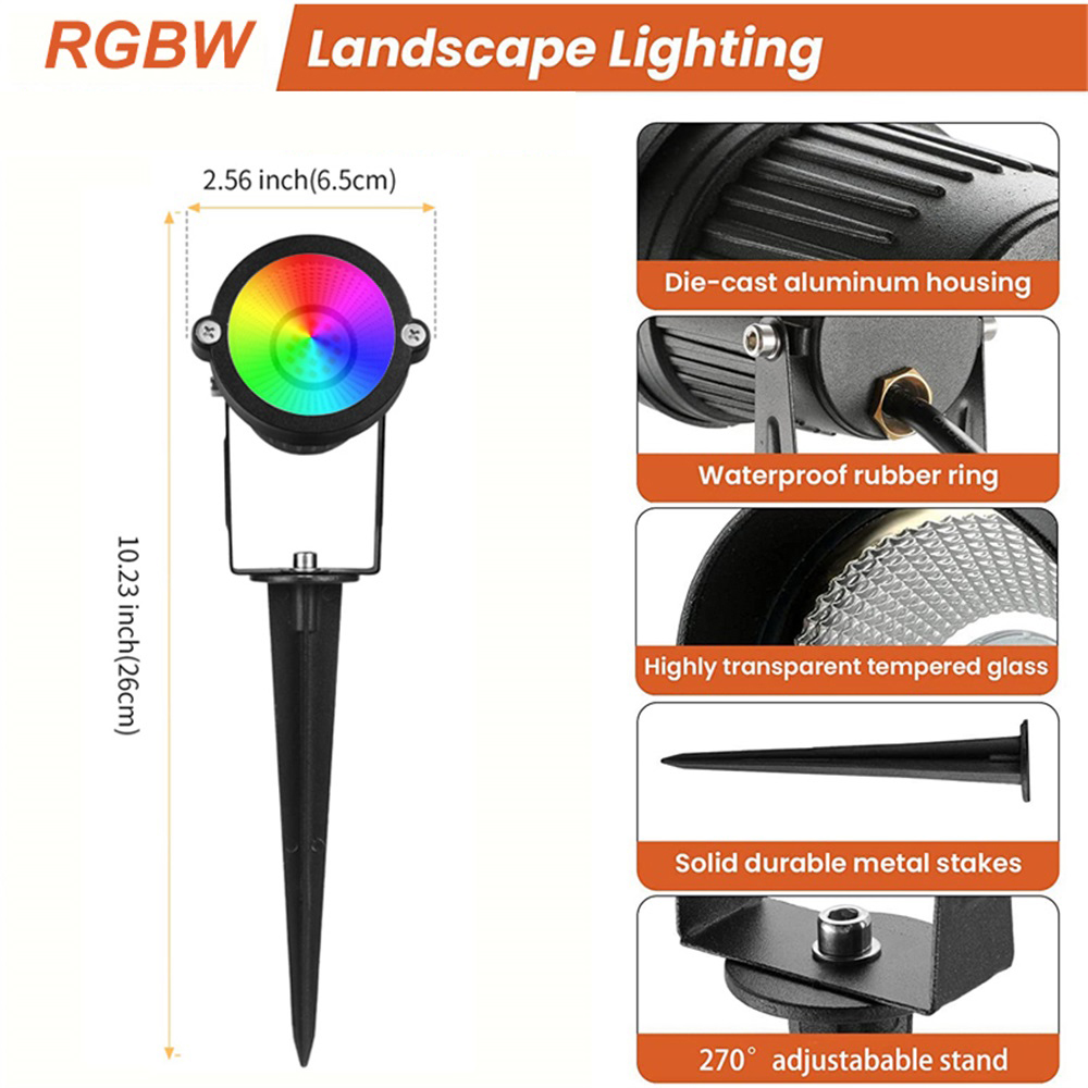 RGBW Landscape Lighting 10W wi - Lighting Christmas Decor のレビューと価格