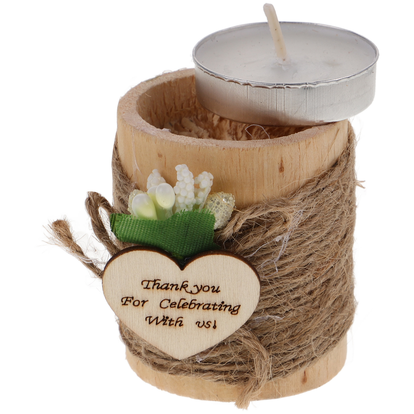 Rustic Wooden Holder Small Tea - Lighting Decoration Stand のレビューと価格
