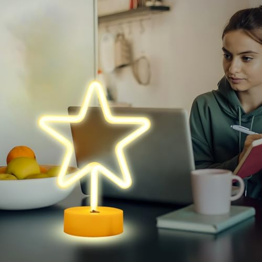 Warm White Star Shaped LED Neo - Lighting Christmas Decor のレビューと価格