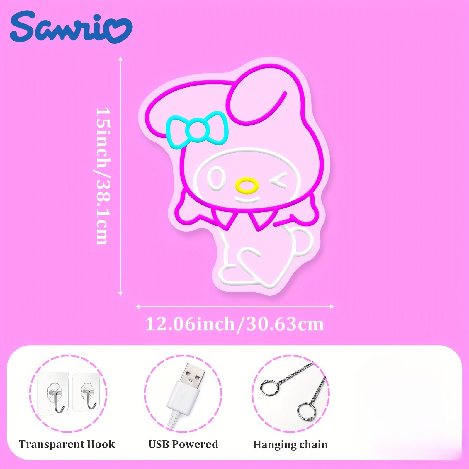 My Melody Neon Sign for Wall D - Bedroom Lighting Decor Ideas のレビューと価格