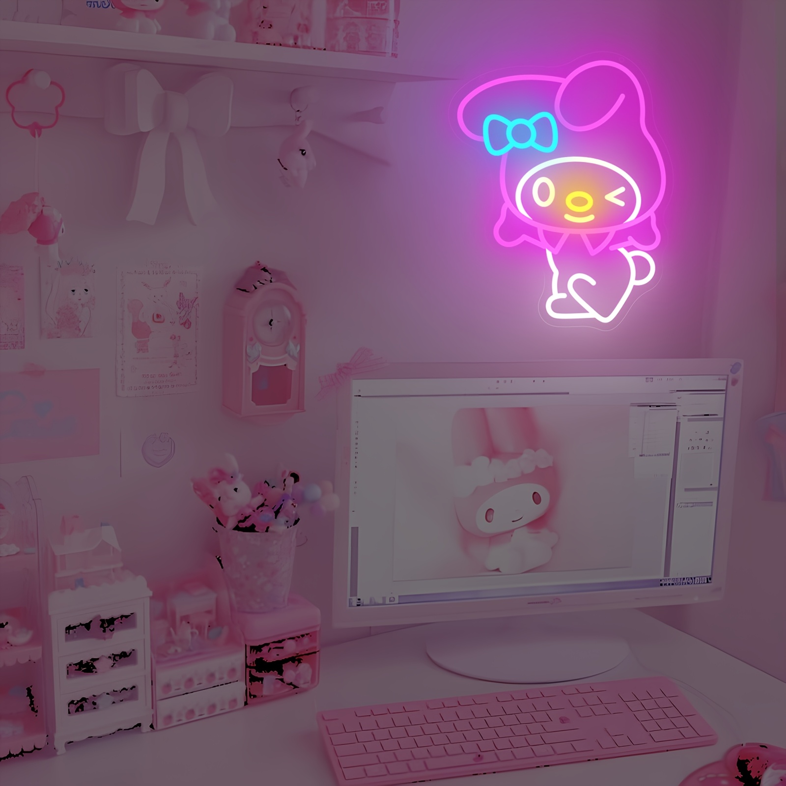 My Melody Neon Sign for Wall D - Bedroom Lighting Decor Ideas のレビューと価格