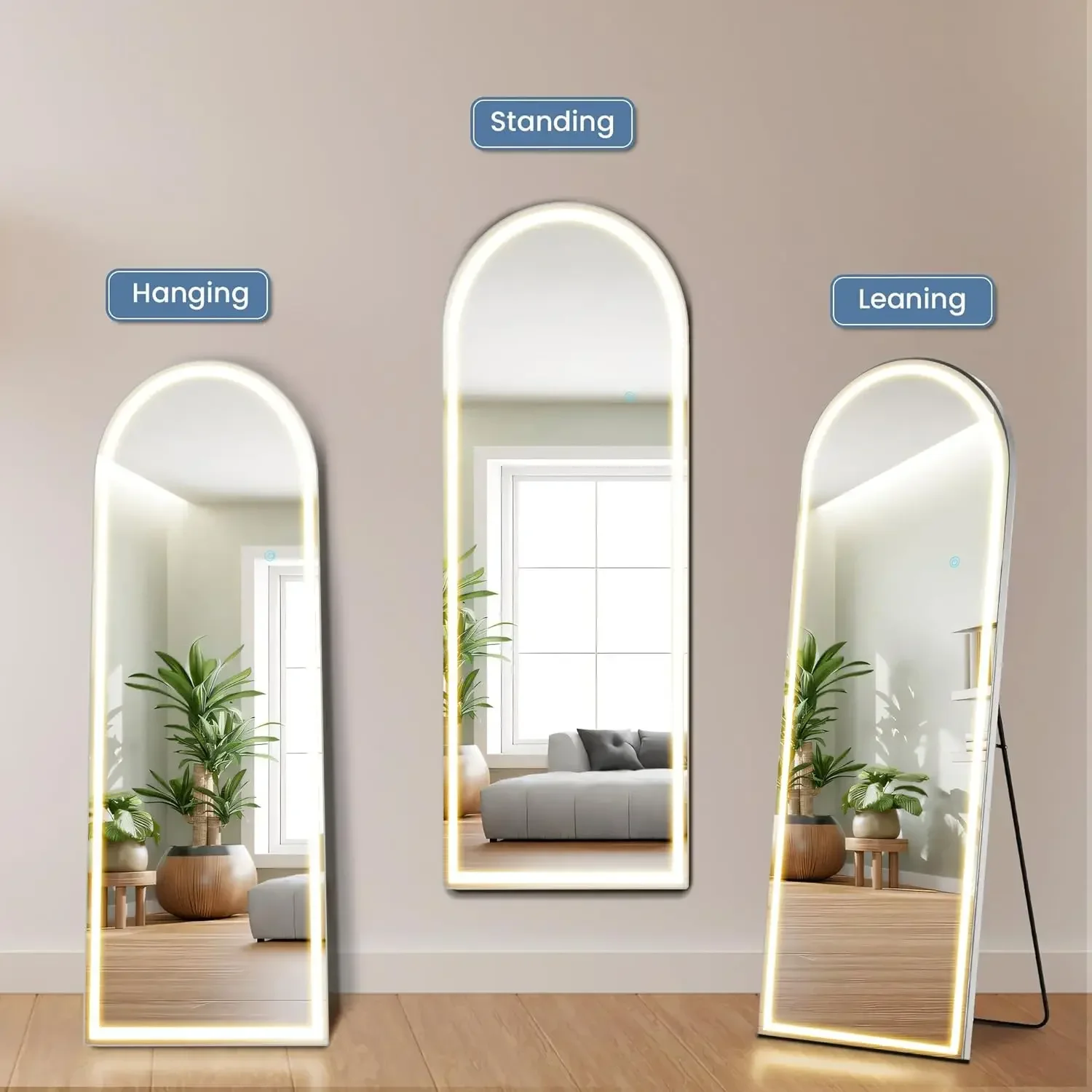 Full Body Wall Mirror with LED - Lighting Decoration Stand のレビューと価格