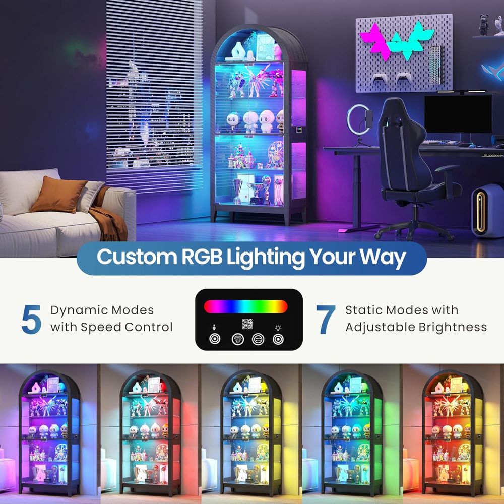 68.9 Arched 5-Tier Display Cab - Lighting & Home Decor Studio のレビューと価格