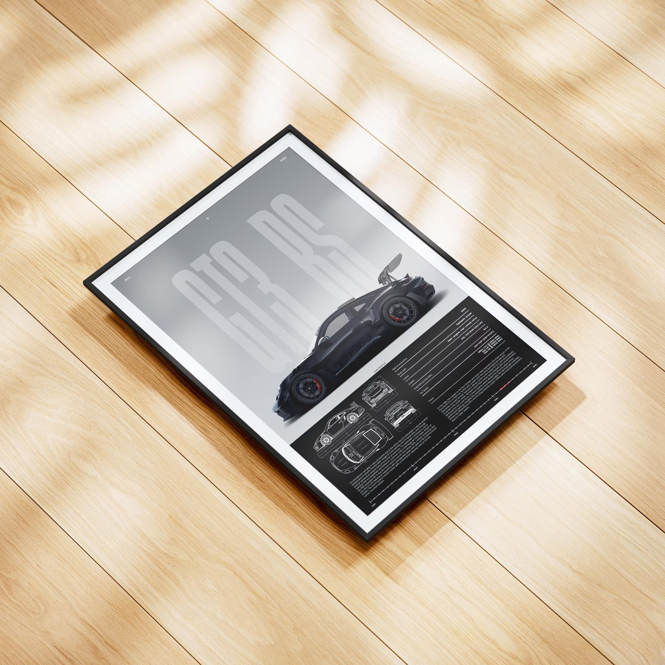 Minimalist 911 GT3-RS 718 GT4  - Lighting Mcqueen Wall Decor のレビューと価格