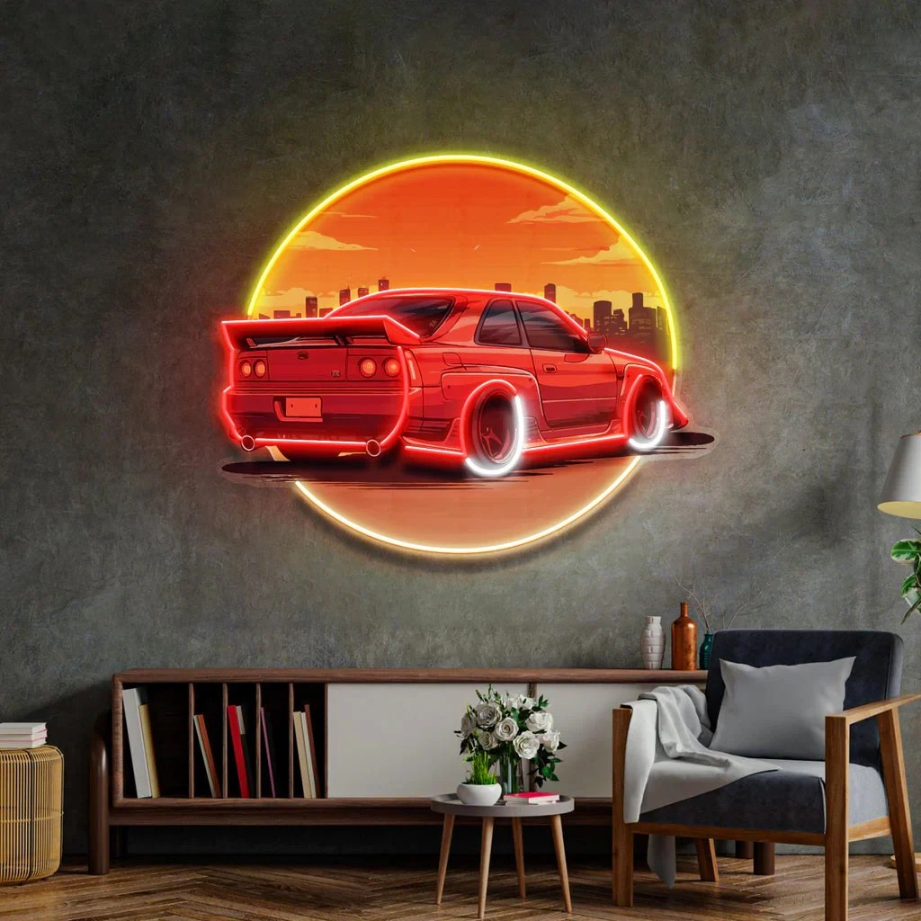Stylish Sunset Car Neon Wall S - Bathroom Lighting Decor Ideas のレビューと価格
