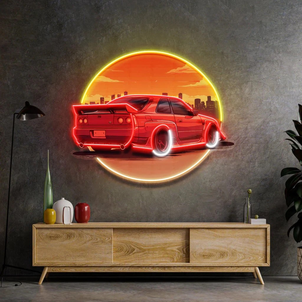 Stylish Sunset Car Neon Wall S - Bathroom Lighting Decor Ideas のレビューと価格