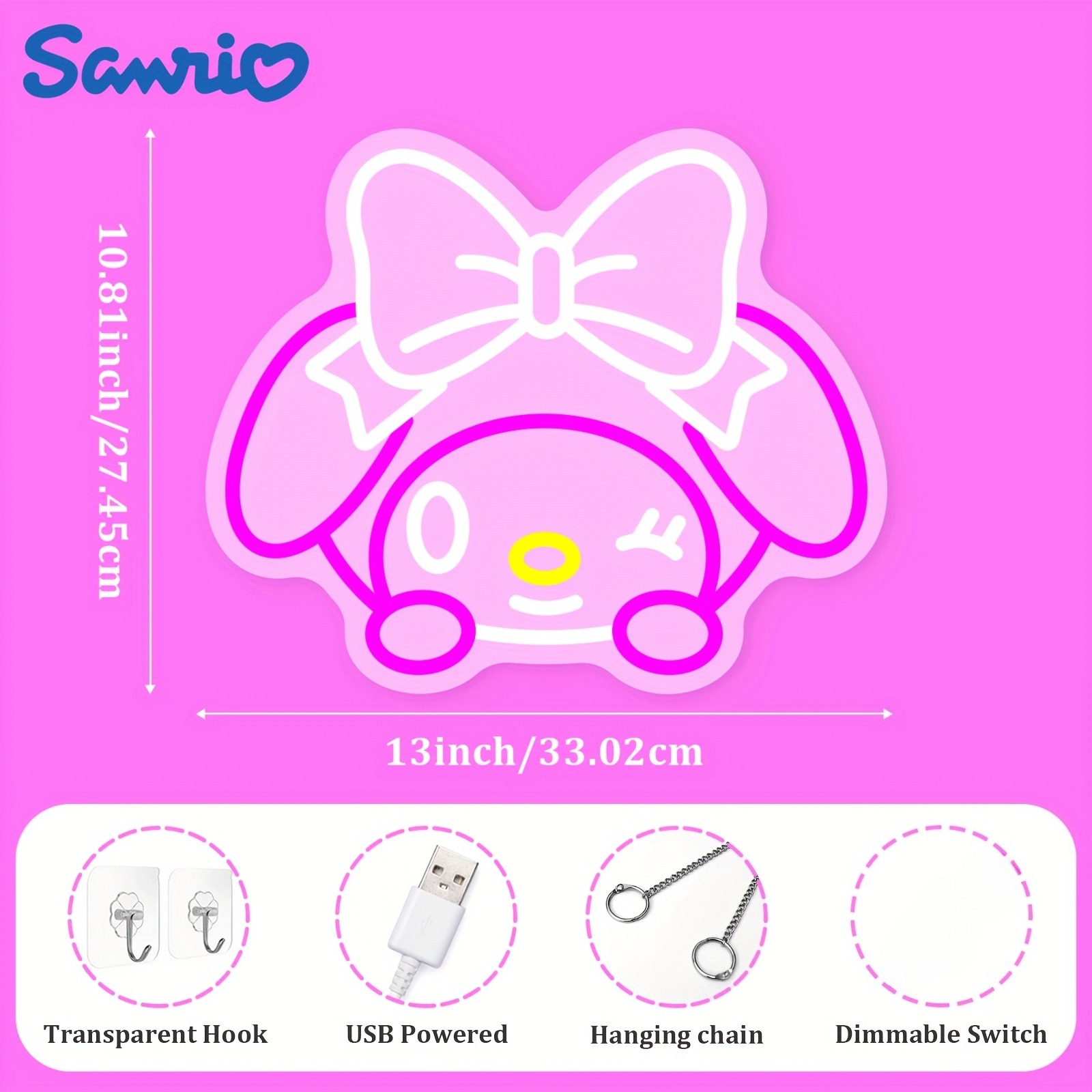 My Melody Neon Sign with Big B - Bedroom Lighting Decor Ideas のレビューと価格