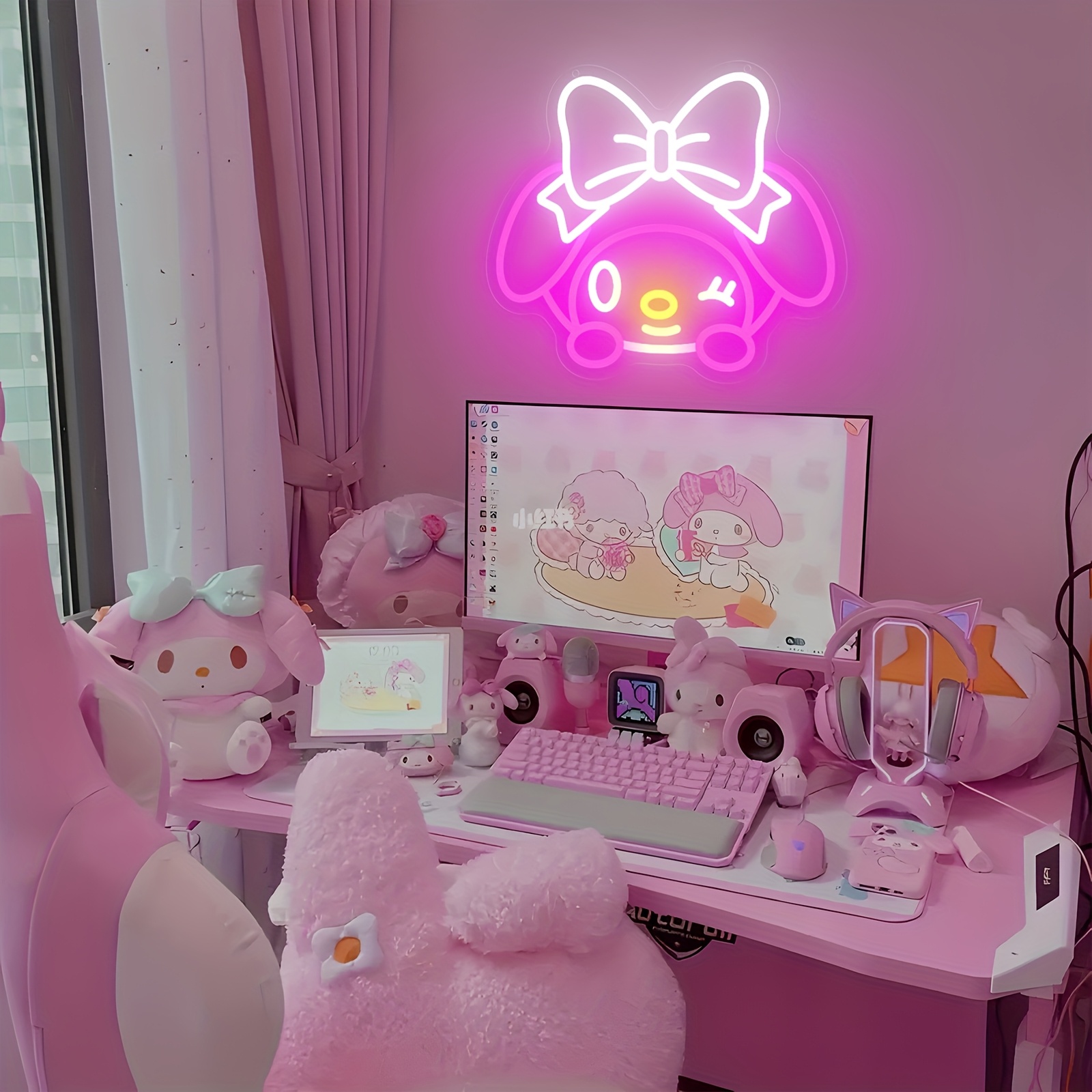 My Melody Neon Sign with Big B - Bedroom Lighting Decor Ideas のレビューと価格