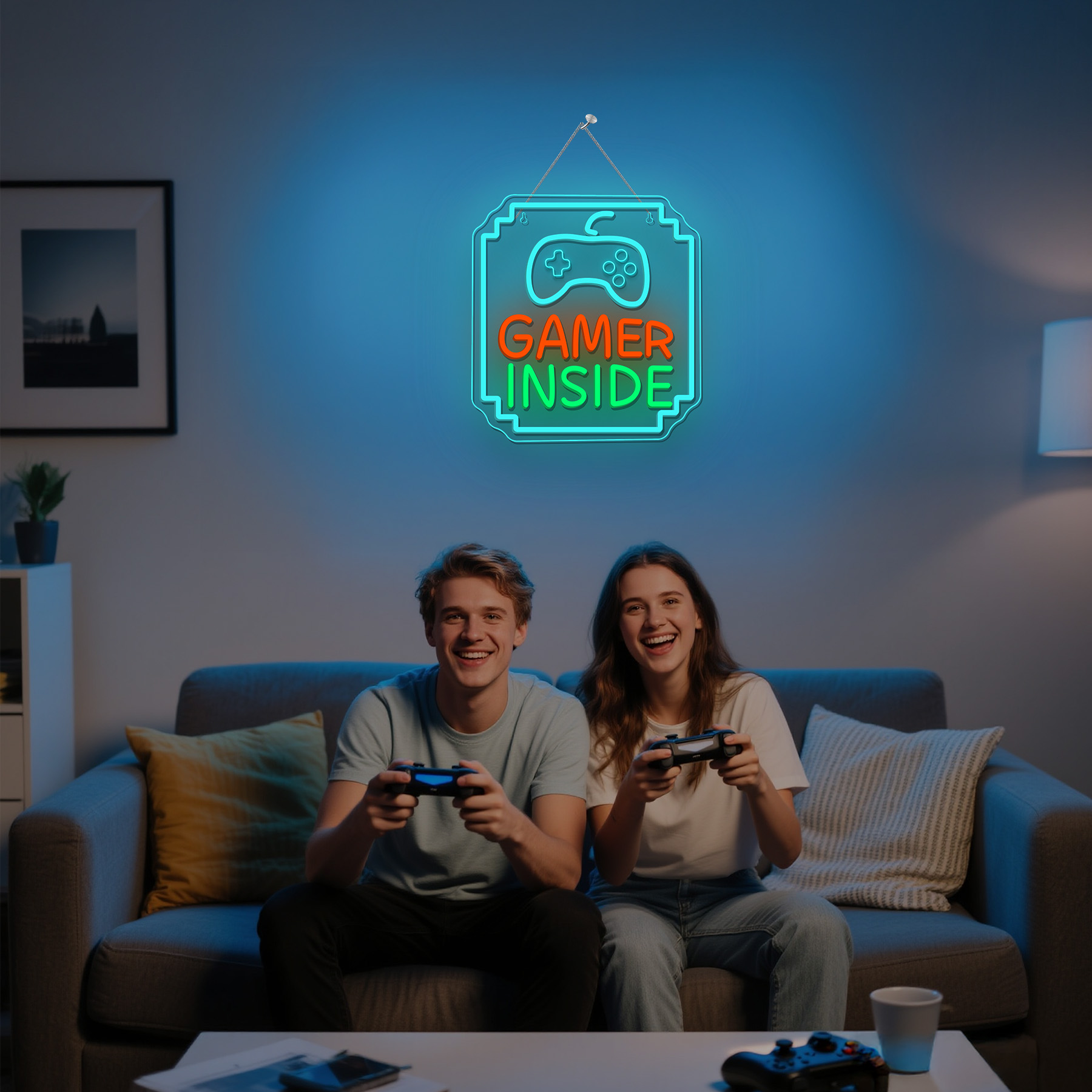 Gamer Inside Neon Sign Dimmabl - Bedroom Lighting Decor Ideas のレビューと価格