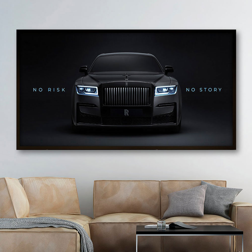 Black Car Canvas Painting Prin - Lighting Mcqueen Wall Decor のレビューと価格