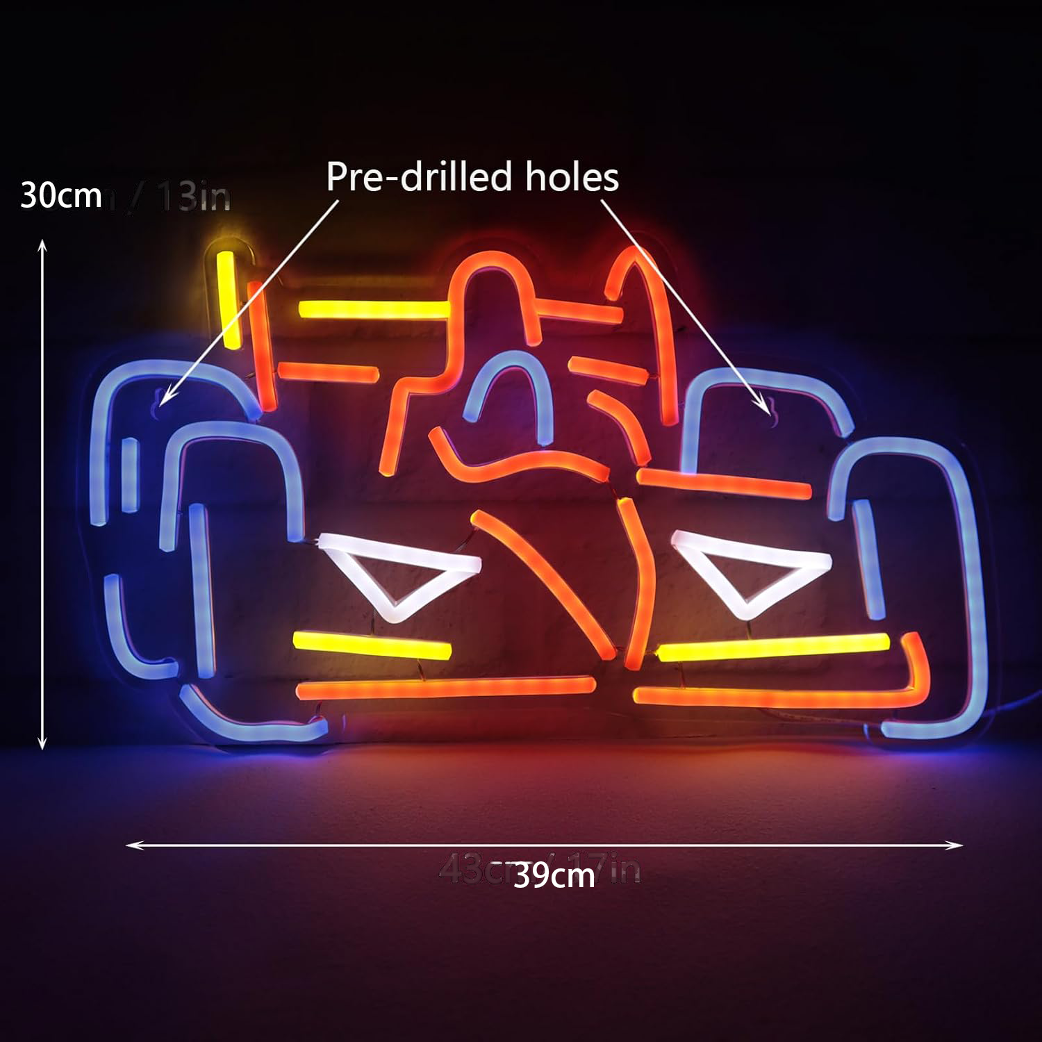 Formula Cars Neon Signs Go Kar - Decor Kart Lighting のレビューと価格