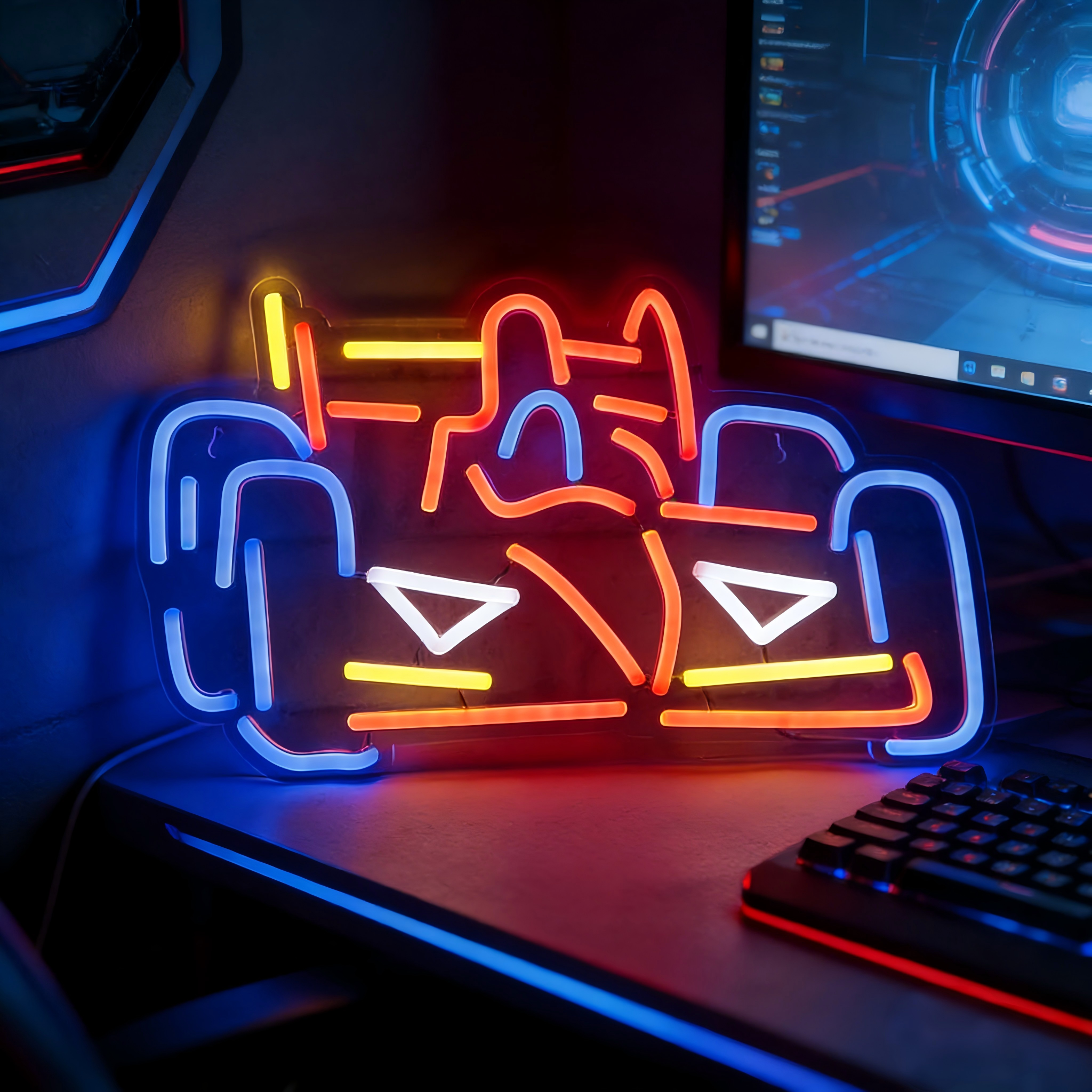 Formula Cars Neon Signs Go Kar - Decor Kart Lighting のレビューと価格