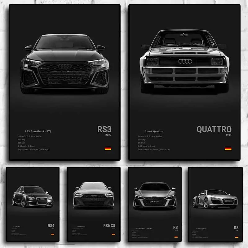 Pop German Cars Rs3 Car Photog - Lighting Mcqueen Wall Decor のレビューと価格