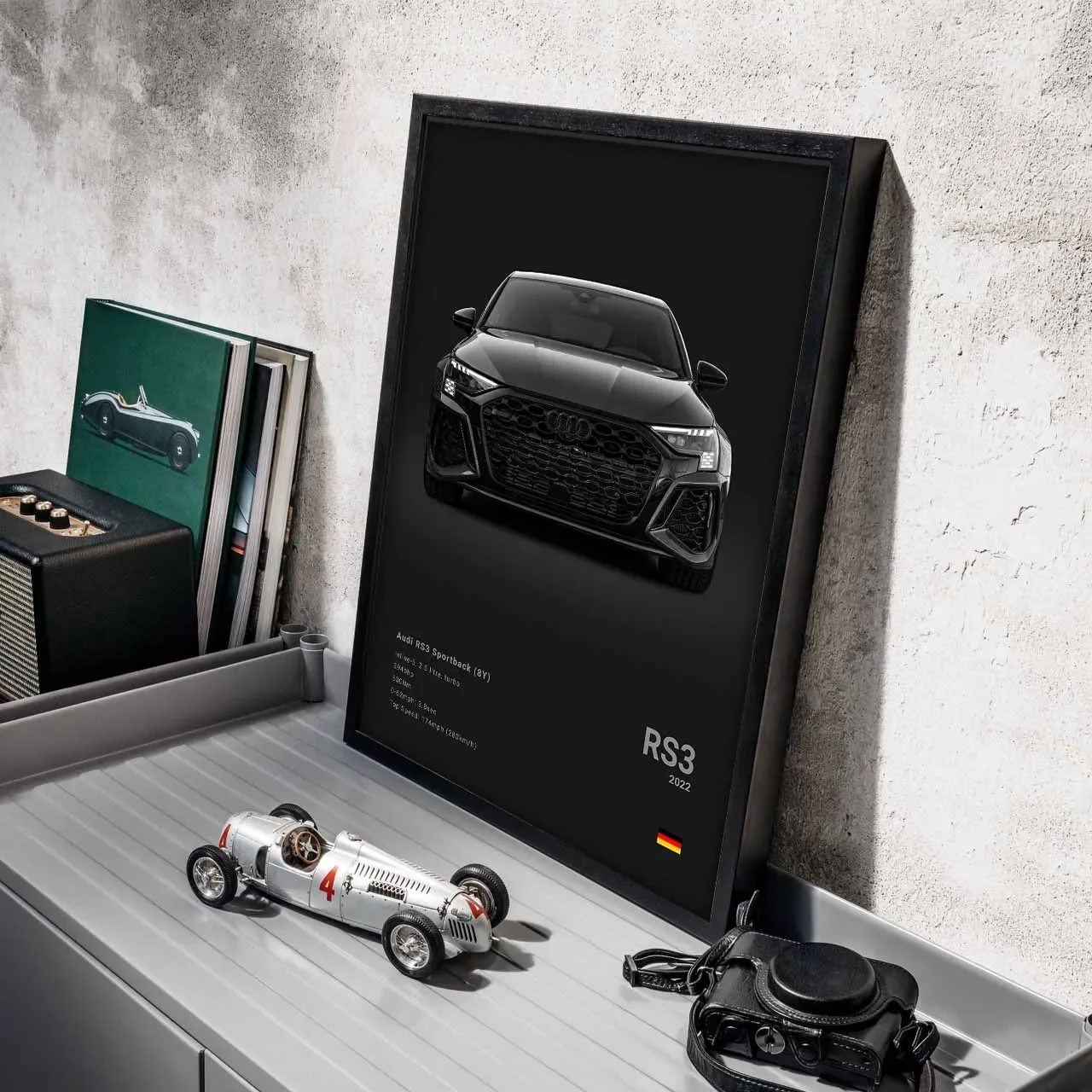 Pop German Cars Rs3 Car Photog - Lighting Mcqueen Wall Decor のレビューと価格