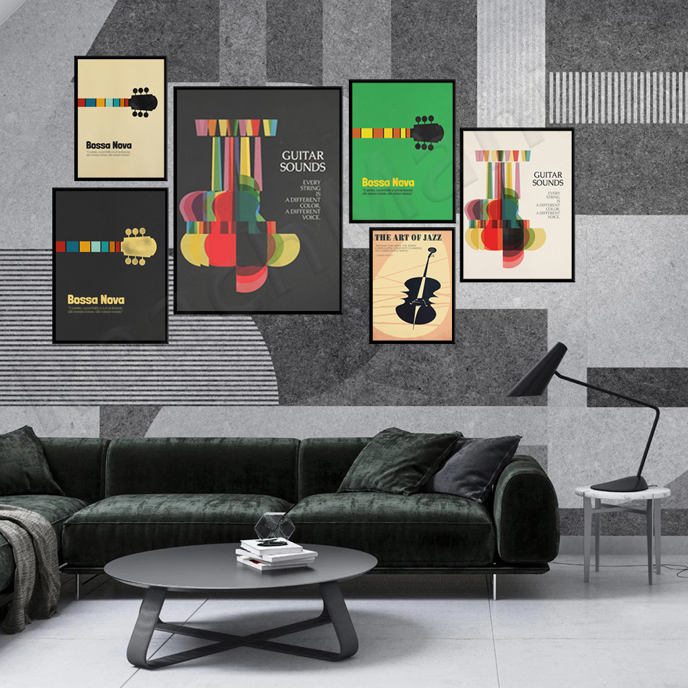 Bossa Nova Poster, Jazz Print, - Nova Decor & Lighting Julestjerne のレビューと価格