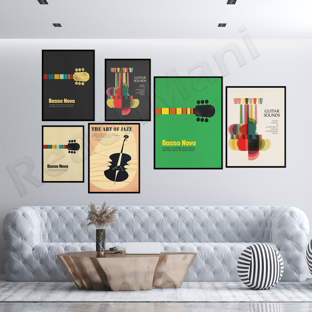Bossa Nova Poster, Jazz Print, - Nova Decor & Lighting Julestjerne のレビューと価格