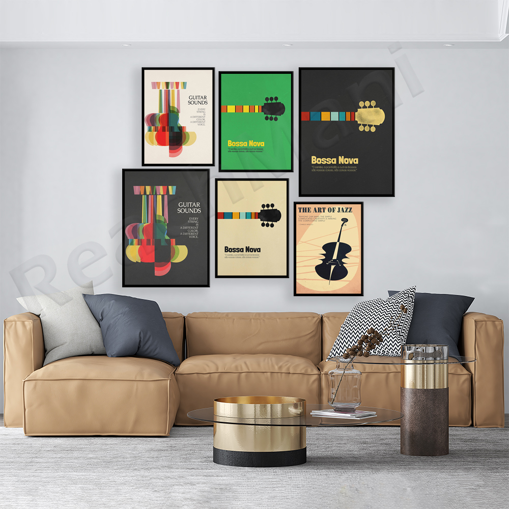Bossa Nova Poster, Jazz Print, - Nova Decor & Lighting Julestjerne のレビューと価格