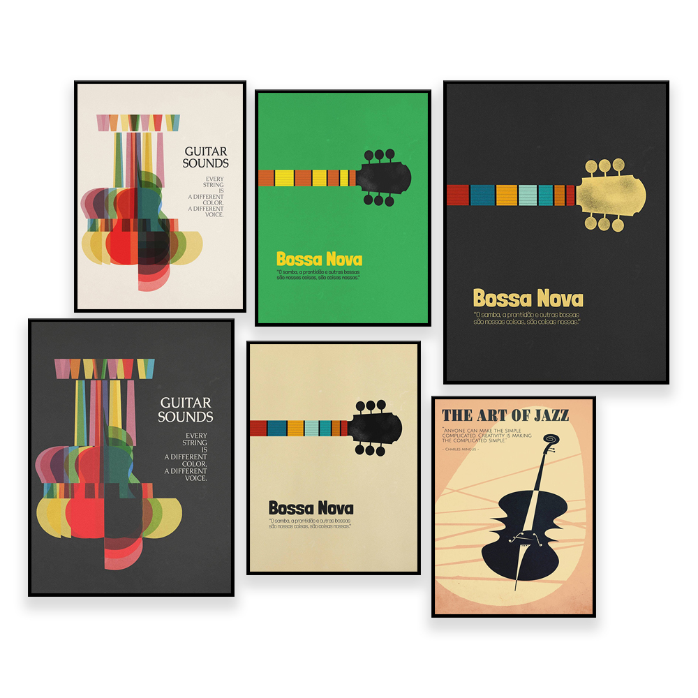 Bossa Nova Poster, Jazz Print, - Nova Decor & Lighting Julestjerne のレビューと価格