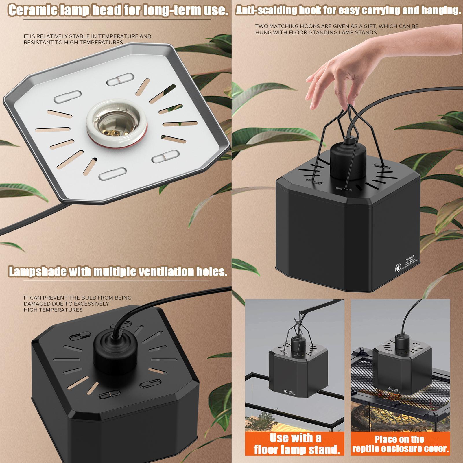 Heat Lamp Shade For Reptiles T - Gecko Lighting & Decor のレビューと価格
