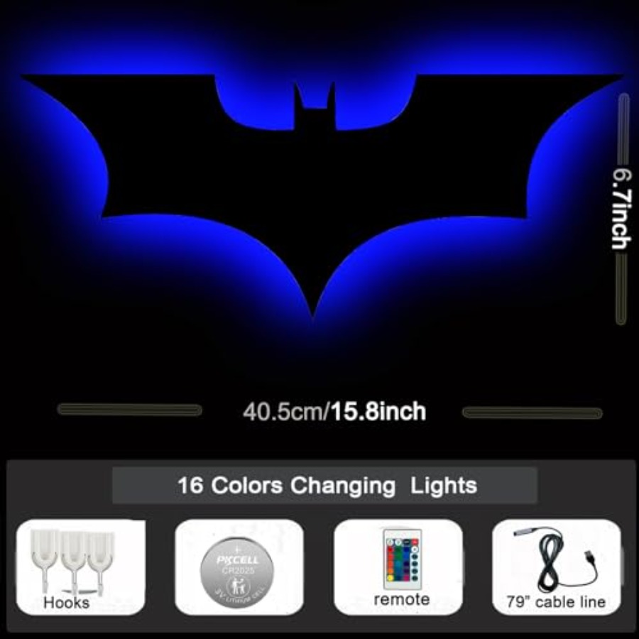 Bat Lamp Neon Sign LED Bat Sig - Lighting Christmas Decor のレビューと価格