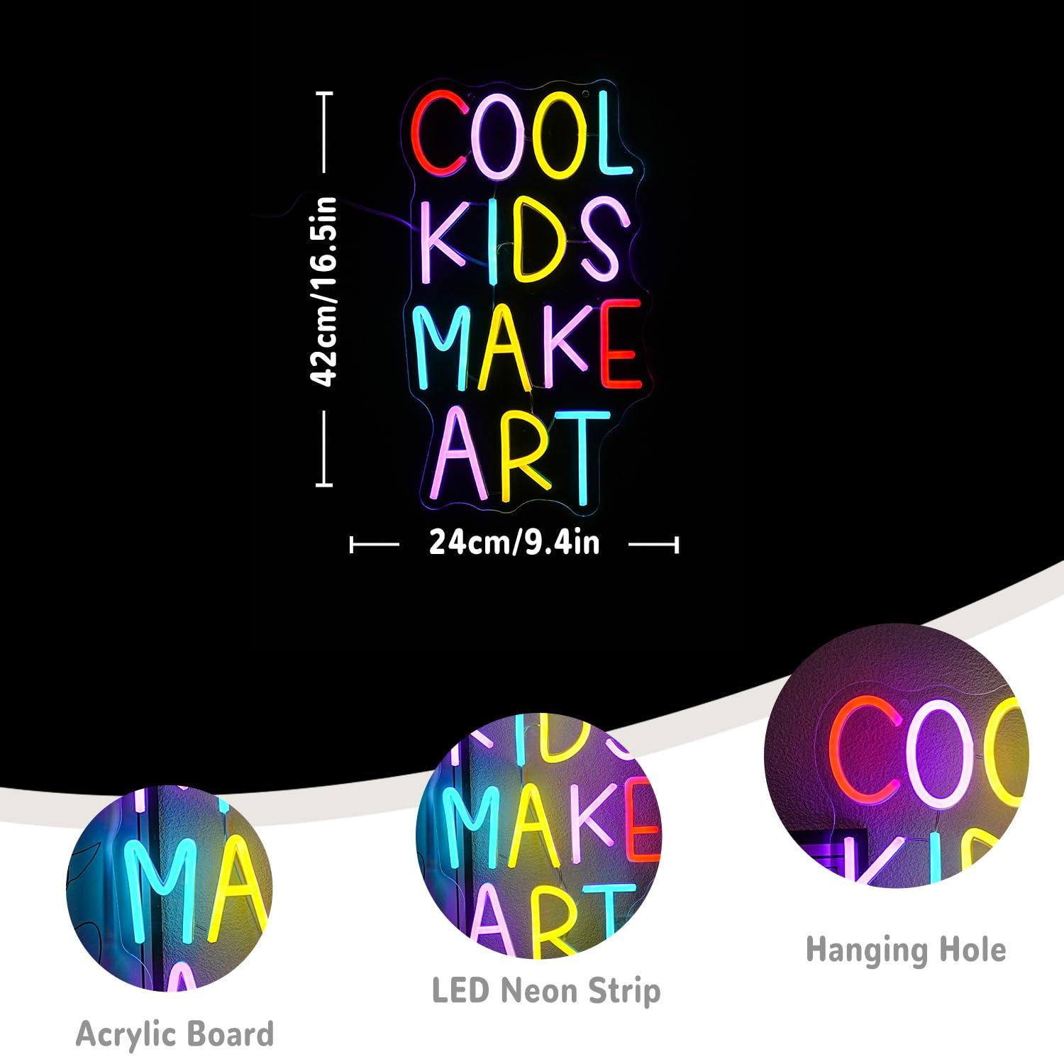 Cool Kids Make Art Neon Sign U - Lighting Decoration In Bedroom のレビューと価格