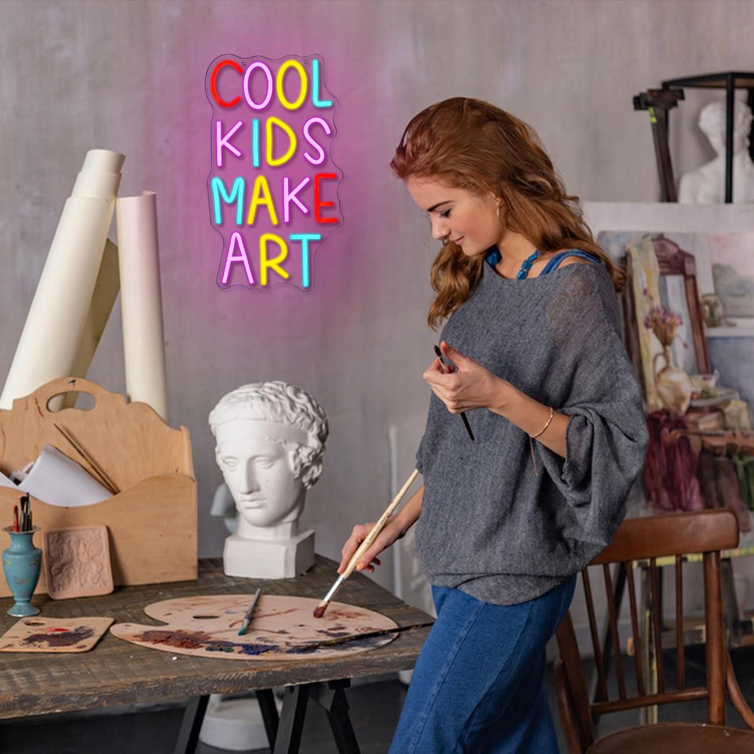 Cool Kids Make Art Neon Sign U - Lighting Decoration In Bedroom のレビューと価格