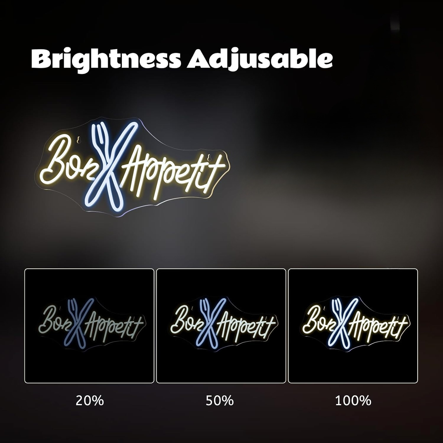 Bon Appétit Neon Sign Good App - Bedroom Lighting Decor Ideas のレビューと価格