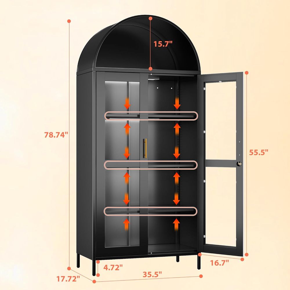 78.74 Tall Metal Arched Cabine - Lighting & Home Decor Studio のレビューと価格