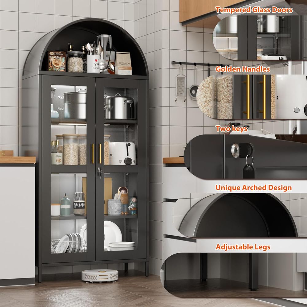 78.74 Tall Metal Arched Cabine - Lighting & Home Decor Studio のレビューと価格