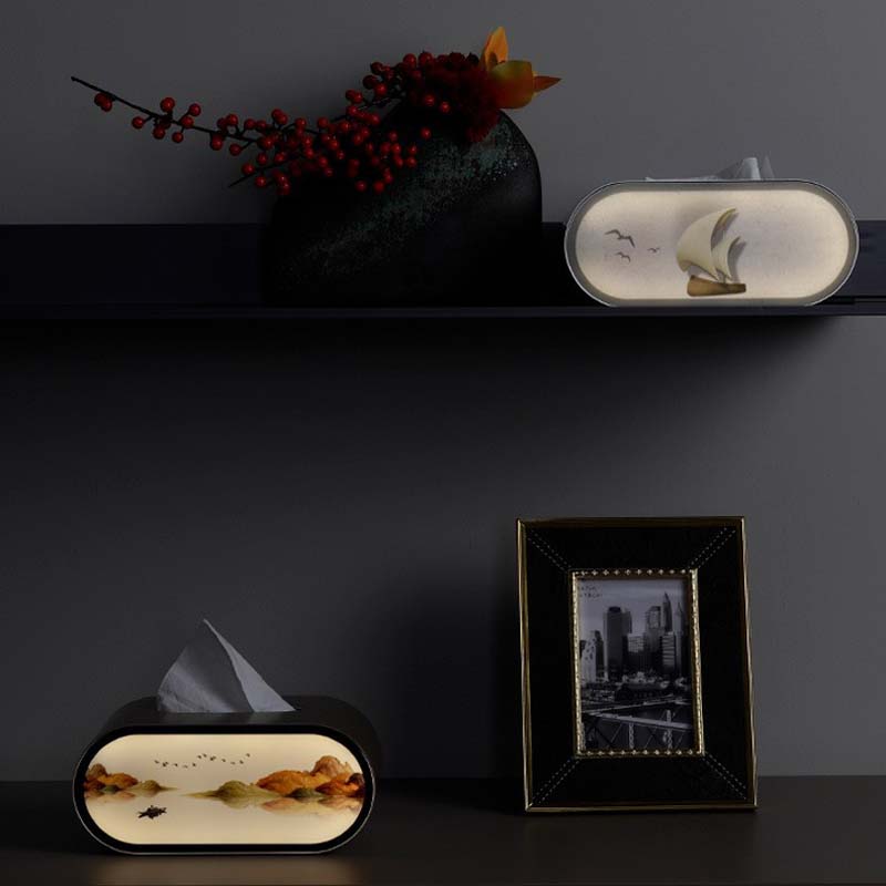 LED Night Light Tissue Box wit - Bedroom Lighting Decor Ideas のレビューと価格