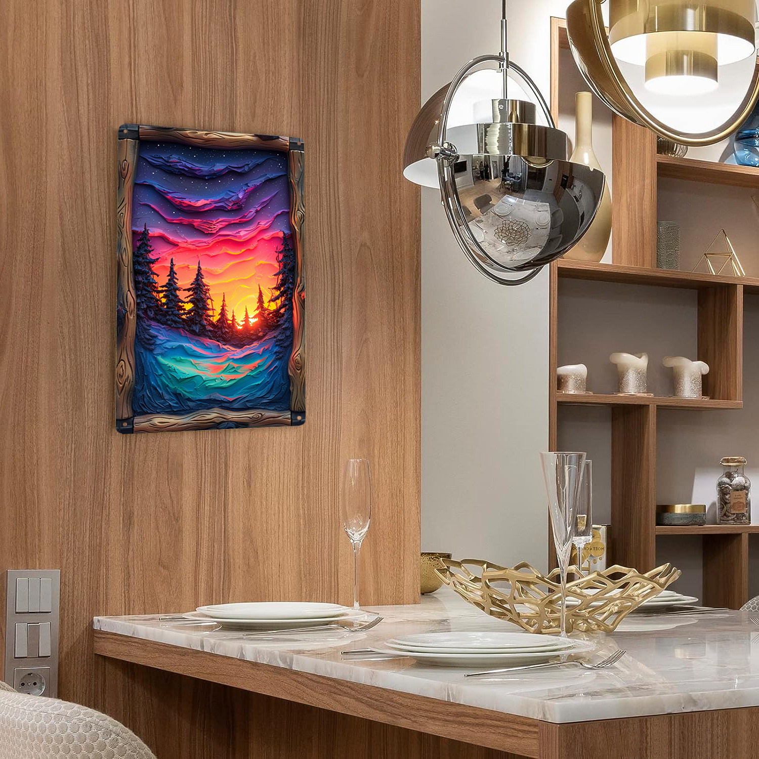Northern Lights Art Piece, Met - Bathroom Lighting Decor Ideas のレビューと価格