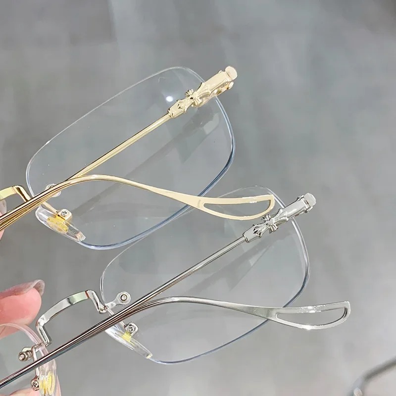 Square Rimless Eyeglasses Wome - Lighting Jockey のレビューと価格