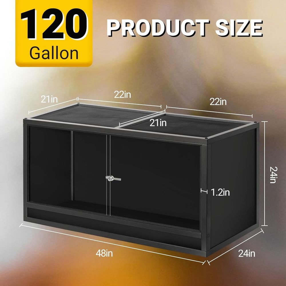 Reptile Enclosure 48x24x24 inc - Gecko Lighting & Decor のレビューと価格