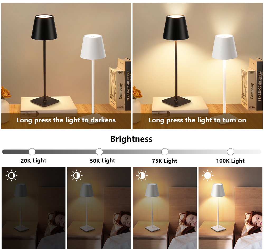 LED Rechargeable Desk Light Wi - Lighting Decoration In Bedroom のレビューと価格