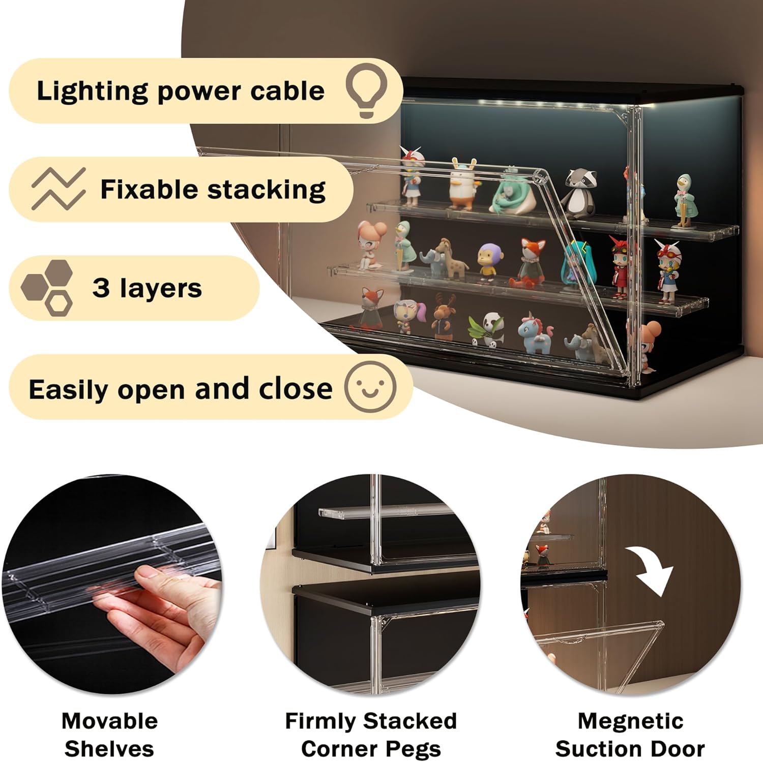 3-Tier Stackable LED Display C - Lighting & Home Decor Studio のレビューと価格