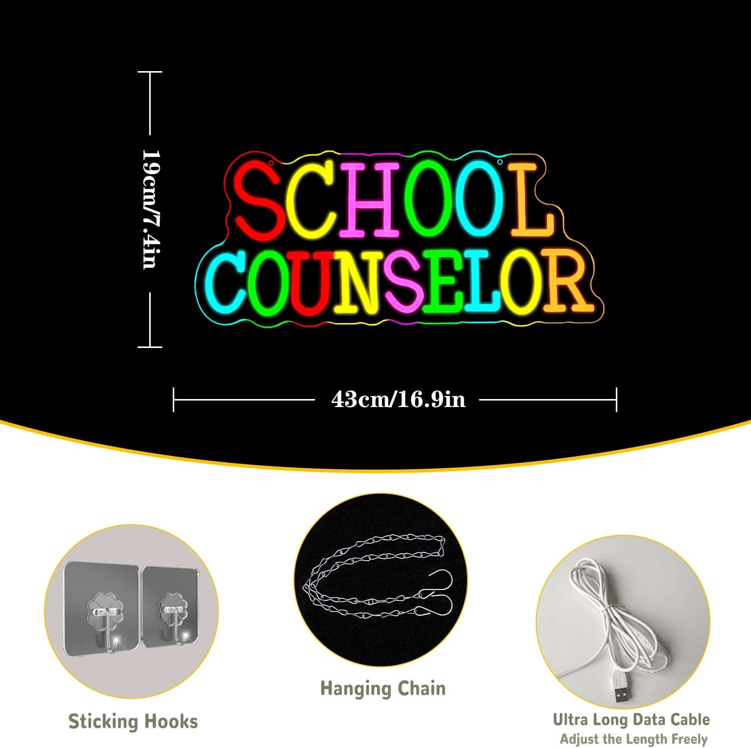 School Counselor Neon Sign Art - Lighting Decoration In Bedroom のレビューと価格