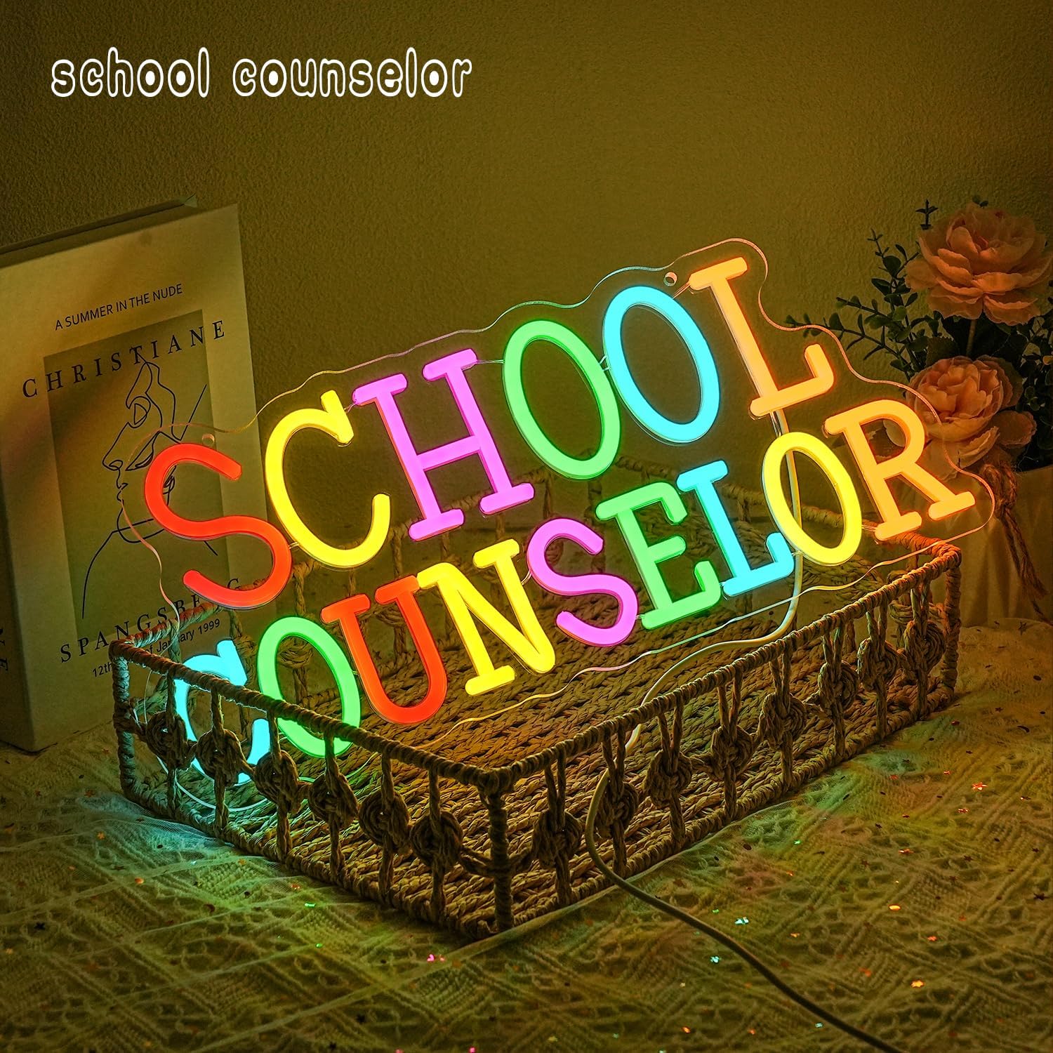 School Counselor Neon Sign Art - Lighting Decoration In Bedroom のレビューと価格